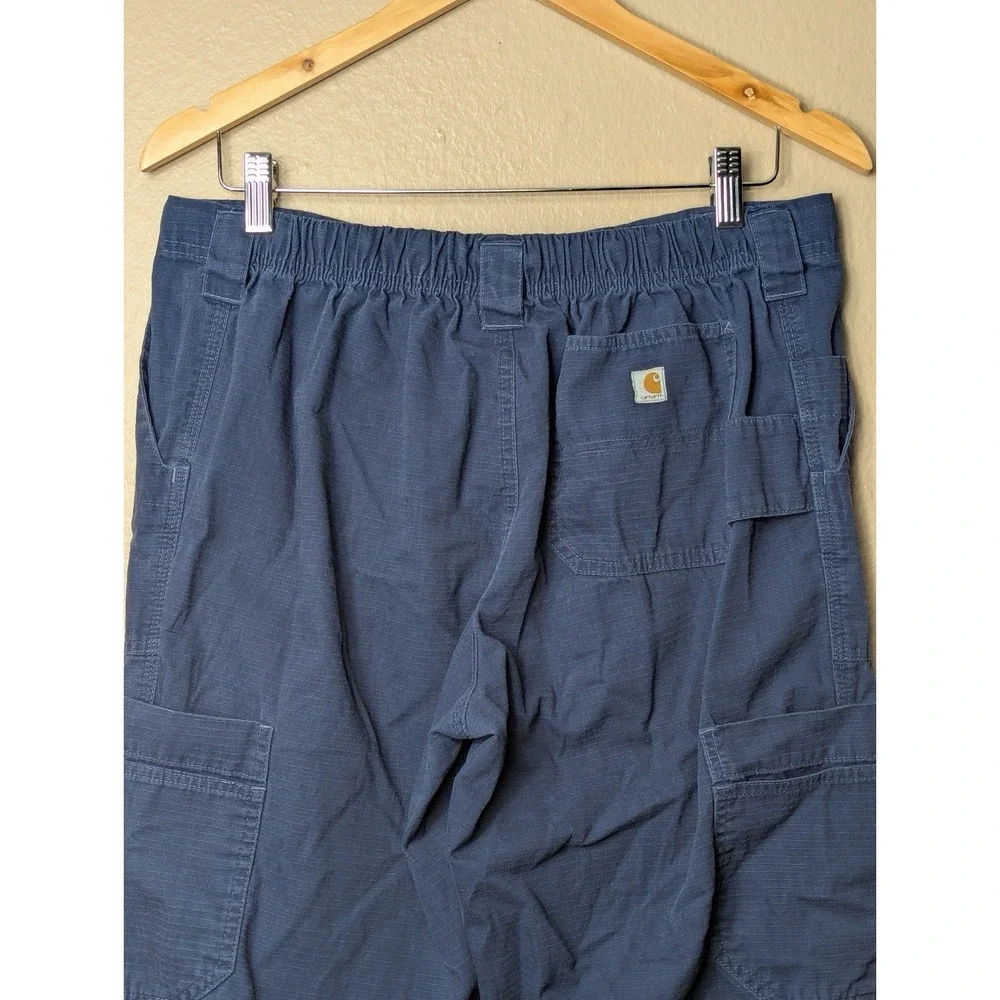 Carhartt C54108 Ripstop Cargo Pants Blue Mens M 34x28.5‎ Utility Work